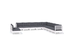 Garden Lounge Set, Garden Lounge Sets Vidaxl Branco Madeira De Pinho (n/a)
