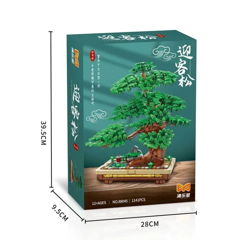 Brinquedo De Blocos De Montar Diy Para Bonsai De Pinheiro Simulado Com 1141 Peças