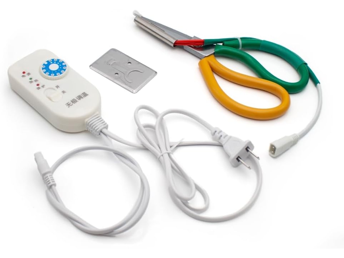 Tesoura Eletrotérmica 220v, de Alfaiate Aquecida, Temperatura Ajustável, para Zíperes, Cordões Nylon, Etiqu...