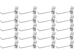Pacote com 20 Ganchos de Metal Reforçado de 15 Cm para Painéis Perfurados, Prateleiras Aramadas e Armazenamento. SFUSHOS