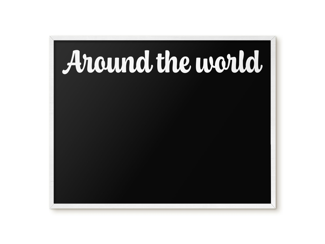 Magnetic Glass Board Around The World For The Hall Espelharte (80x60 Cm)