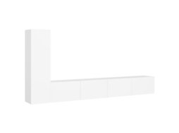 Tv Cabinet Set, Tv Cabinet Sets Vidaxl Branco Madeira Processada (n/a)