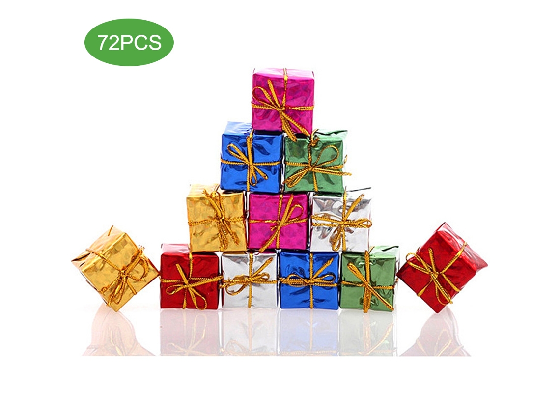 Laxiscreed Conjunto De Presentes De Natal, 72 Peças De 3cm Com Acabamento Brilhante Para Celebrações Natalinas