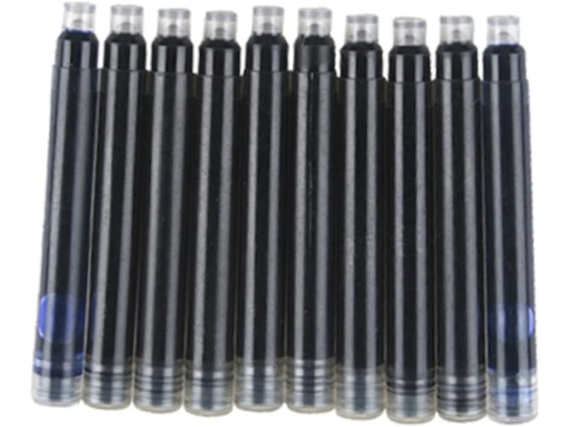 Pacote Com 10 Cartuchos De Recarga Para Caneta Tinteiro Na Cor Azul,