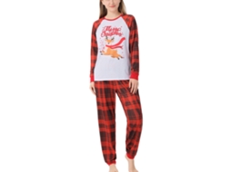 Laxiscreed Pijamas De Natal Em Xadrez Vermelho Para Família, Pais, Crianças E Animais