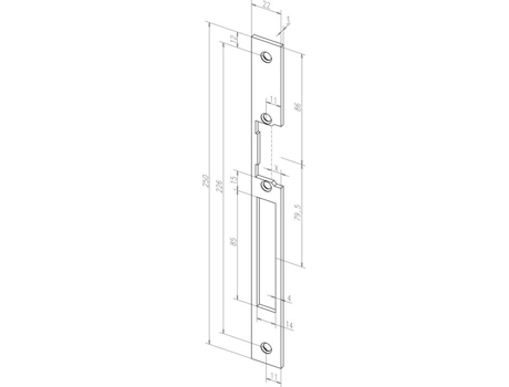 Encosto de Cabeça Plano 250X22 Mm EFF 6445351
