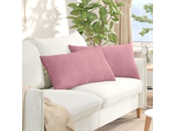 Vidaxl Travesseiros De Sofá 2 Pcs Rosa 80 X 40 Cm