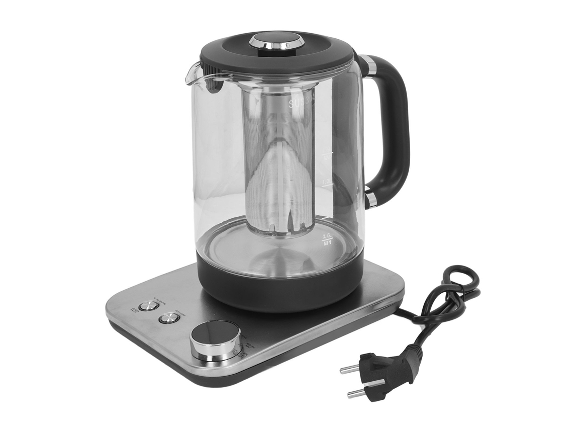 Chaleira De Vidro Laxiscreed 1,6l Com Desligamento Automático E Proteção Contra Secagem Para Chá E Café