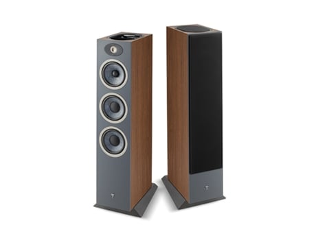 Caixas De Chão, 3 Vias, Bass Reflex, Atmos Focal Theva Nº3 D, Madeira Escura