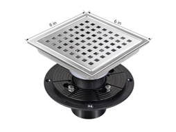 Ralo de Piso Quadrado para Chuveiro com Tampa Removível, Aço Inoxidável 304 AQUAFORGE