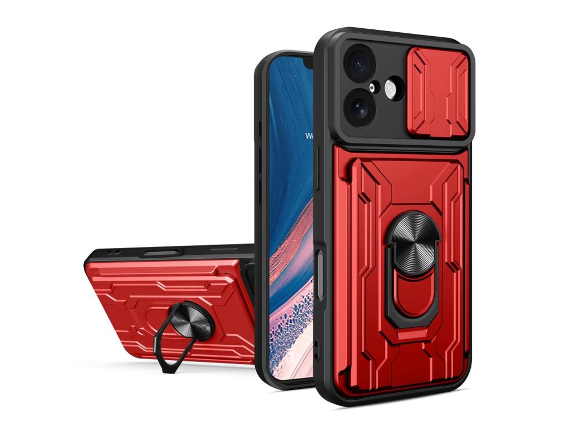 Capa Para Iphone 17 Com Proteção Deslizante Contra Câmera - Tpupc E Compartimento Para Cartão