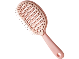 Escova De Cabelo Autolimpante, Pente Desembaraçante Suave Com Aberturas, Escova Desembaraçante Curva Com Mecanismo De