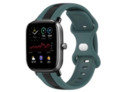 Pulseira De Silicone Bicolor Com Fecho Borboleta De 20 Mm Para Amazfit Gts 2 Mini
