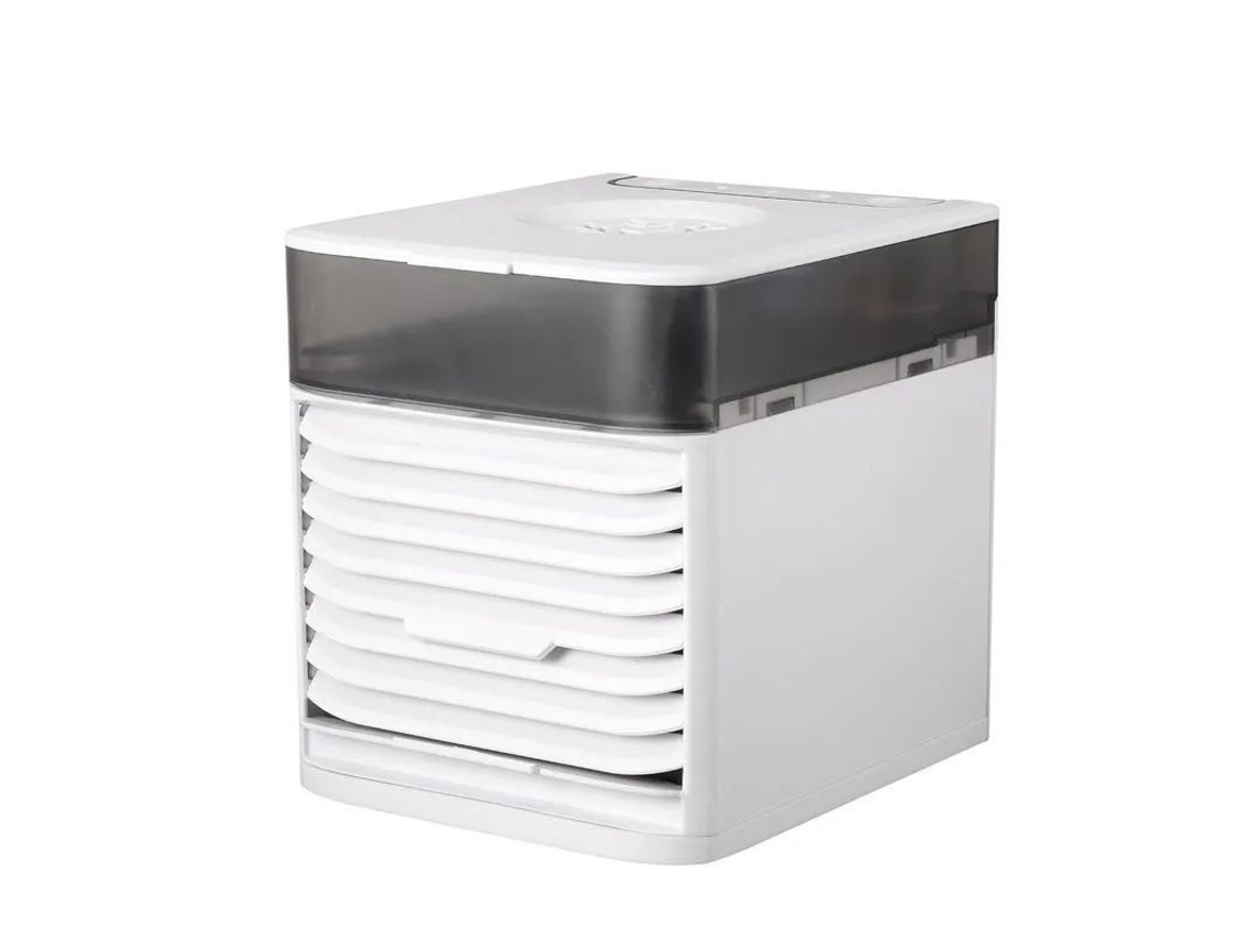 Mini ventilador USB com luz LED, névoa, 3 velocidades, escritório, VOLTEDGE
