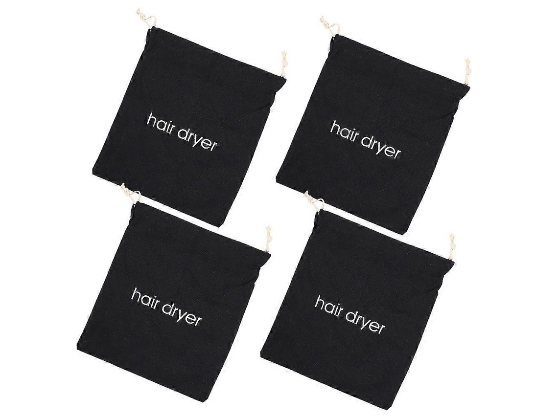 Conjunto de 4 Bolsas Viagem com Cordão para Secador Cabelo, Estojos Universais Armazenamento Cabelo GOKOCO