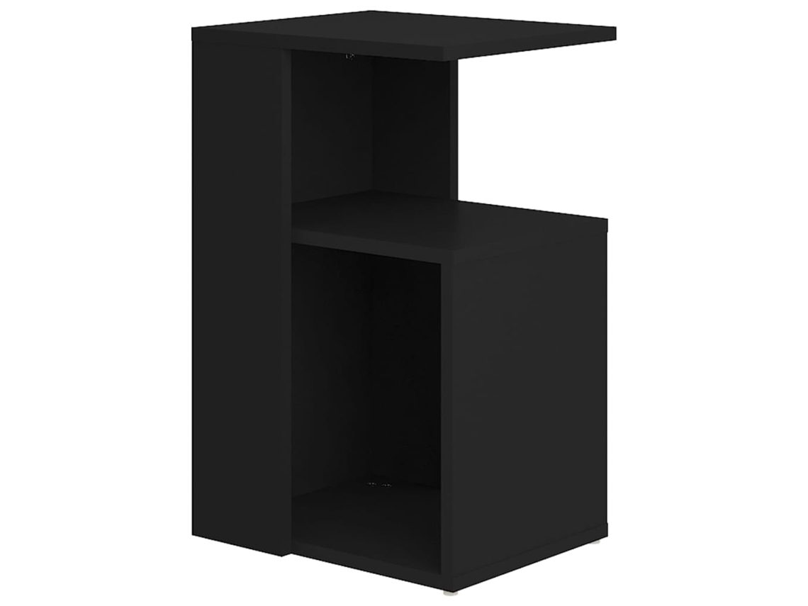 Mesa de apoio 36x30x56 cm em madeira compensada marrom, exclusiva da MAISON.