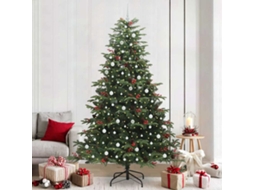 Vidaxl Árvore De Natal Artificial Verde 240 Cm Pvc, Metal E Plástico