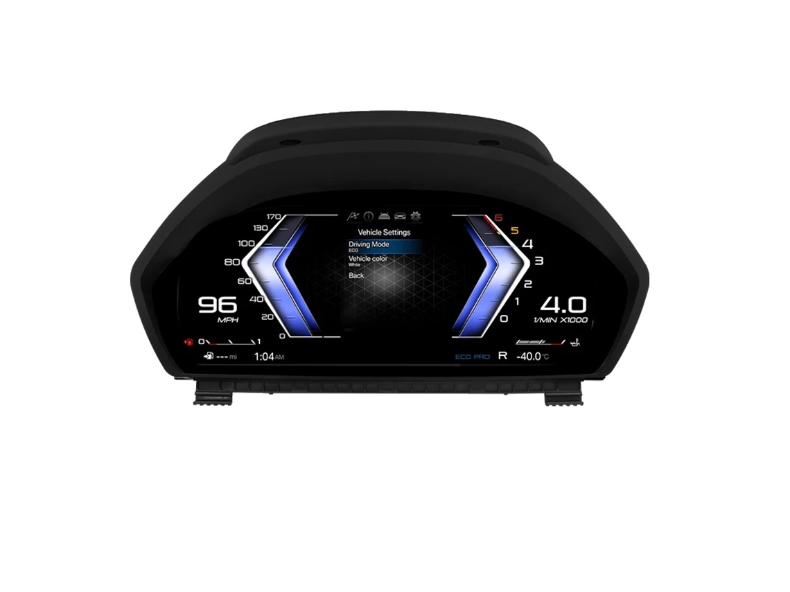 Painel Digital, 12,3 Polegadas Led, Compatível Com Modelos Automotivos De Luxo, Com Carplay E Com Fibra Óptica