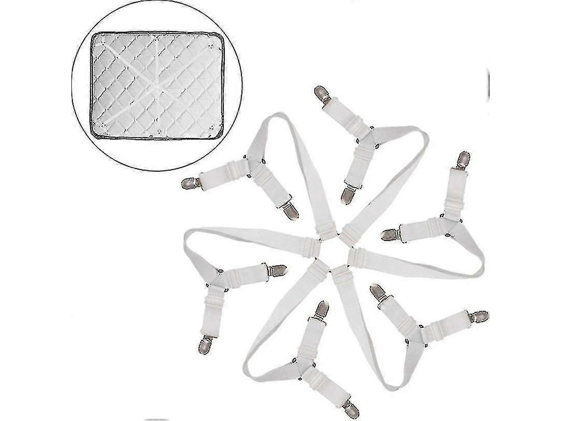Lurelia Correias Para Lençol Ajustável Elástico Resistente Edredom Colcha Colchão Metal Plástico