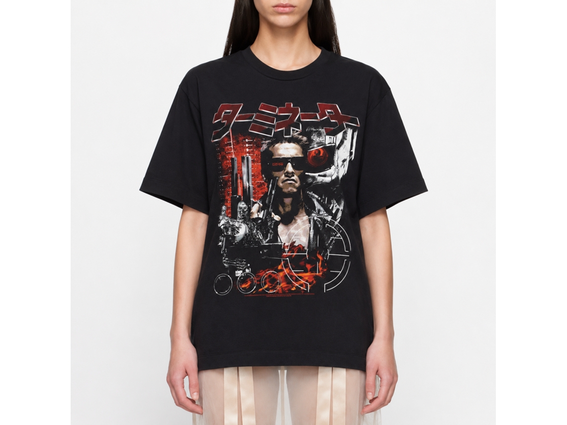 Rockinstone Terminator Collageinator Black Adult T-shirt Size:s