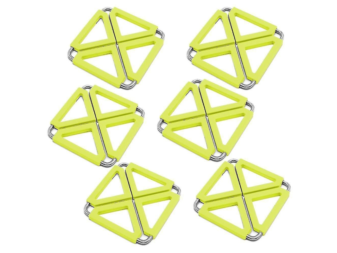 Portavasos de Silicona e Aço Inoxidável para Panelas, Anti calor, Anti deslizante, Plegável, Lavavajillas, Protege Mesas e Bancadas Verde