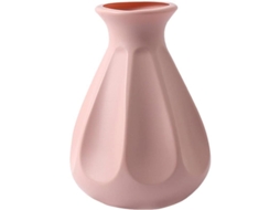 2026 vaso de Plástico Inquebrantável com Aparência Cerâmica para Decoração Floral em Casamentos, Festas e Lar, Cor Rosa