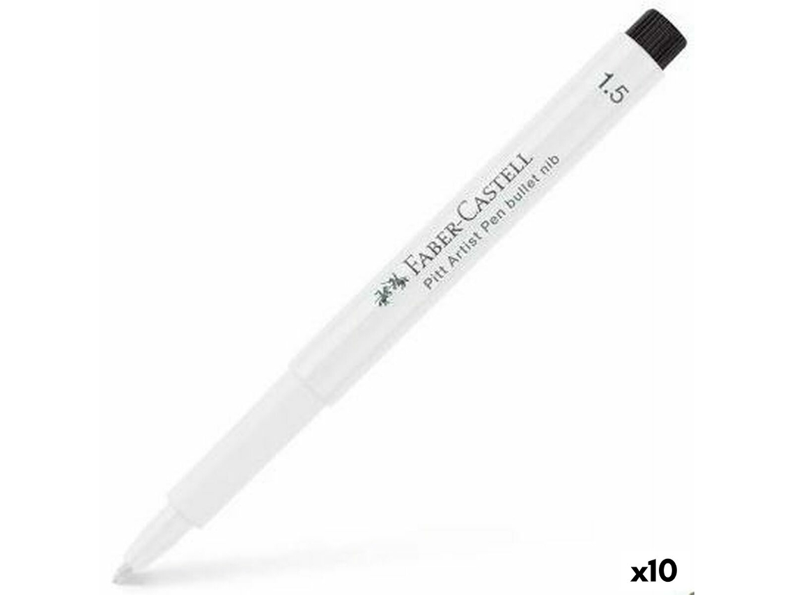 Marcador Permanente FABER-CASTELL Branco 10 Unidades