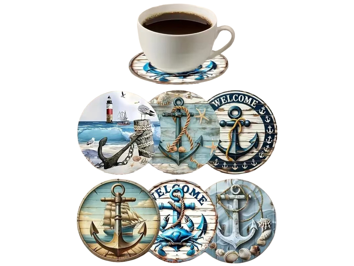 Laxiscreed Base De Silicone Circular Para Chá E Café Com Design De Gato Natalício