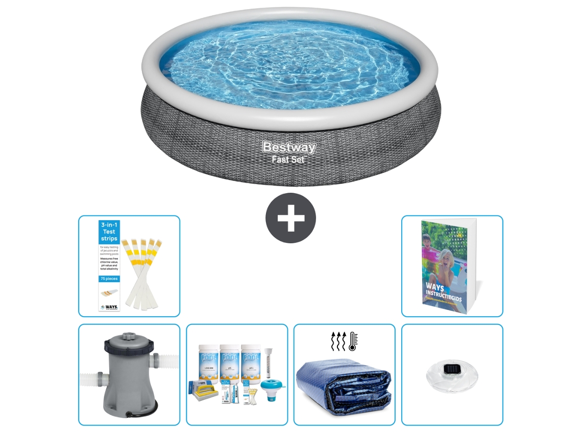 Bestway Piscina Bestway Fast Set Redonda - 366x76 Cm - 7-peças S228