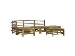 Maison Exclusive - 6 Pcs Conjunto Lounge De Jardim Madeira De Pinho Impregnada