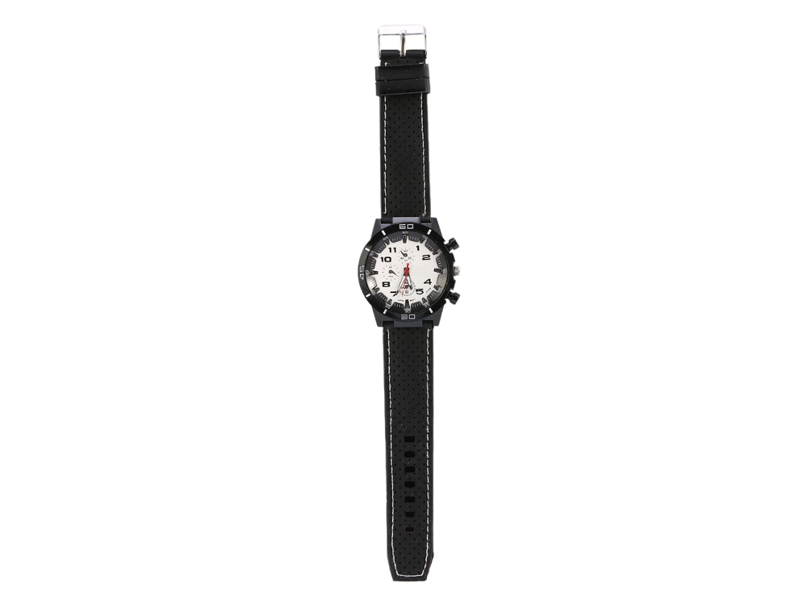 Relógio de Pulso Analógico Quartz com Pulseira de Silicone Redonda Esportivo (mostrador Branco)