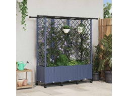Vidaxl Cama Elevada Com Treliça E Telhado Cinzento 163,5 X 40 X 142 Cm