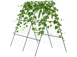 Treliça de Jardim Triangular S/MARCA para Plantas com Estrutura em Aço 180x100x180 Cm