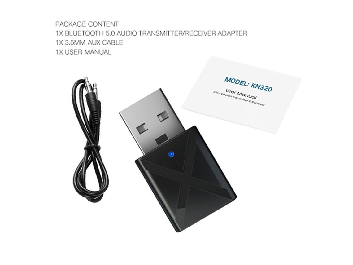 Receptor de áudio Bluetooth 5.0 com conector de 3,5 mm STELASPLEN