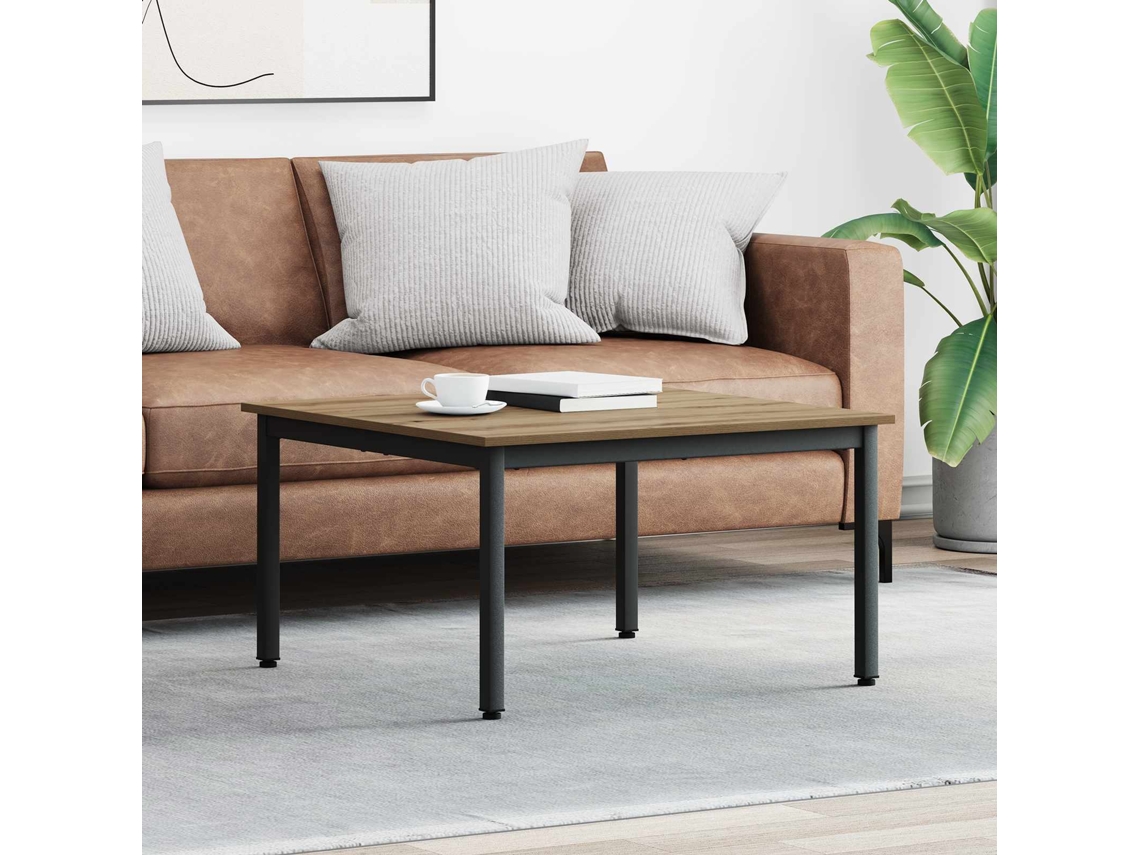 Vidaxl Mesa De Centro Carvalho Artesanal 80 X 80 X 45 Cm