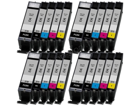 Pack De 20 Cartuchos 570/571 Xl Compatíveis Para Impressora Canon 570/571 Xl Shop Story