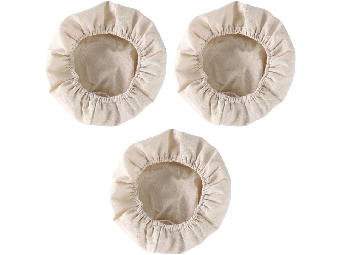 Conjunto De 3 Cestos Banneton Para Pão Artesanal, Em Linho, Com Forro De Linho, Para Massa Madre, Fermentação Natural E Padaria Doméstica