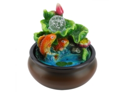 Fonte de Mesa Peixes Sortudos Decoração Feng Shui