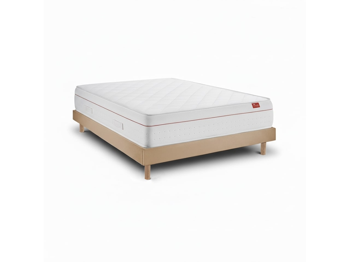 Conjunto Colchão Sommier - Deluxe Ortopédico E Milano Taupe    200 X 105 Cm Altura 57 Cm Mercado Do Colchão