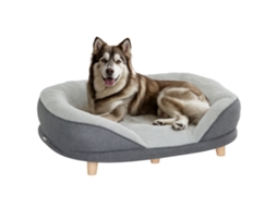 Cama para Cães de Até 25 Kg, Cobertura Removível, Pés Antiderrapantes, 90 X 78 X 25 Cm, Cinza Ge