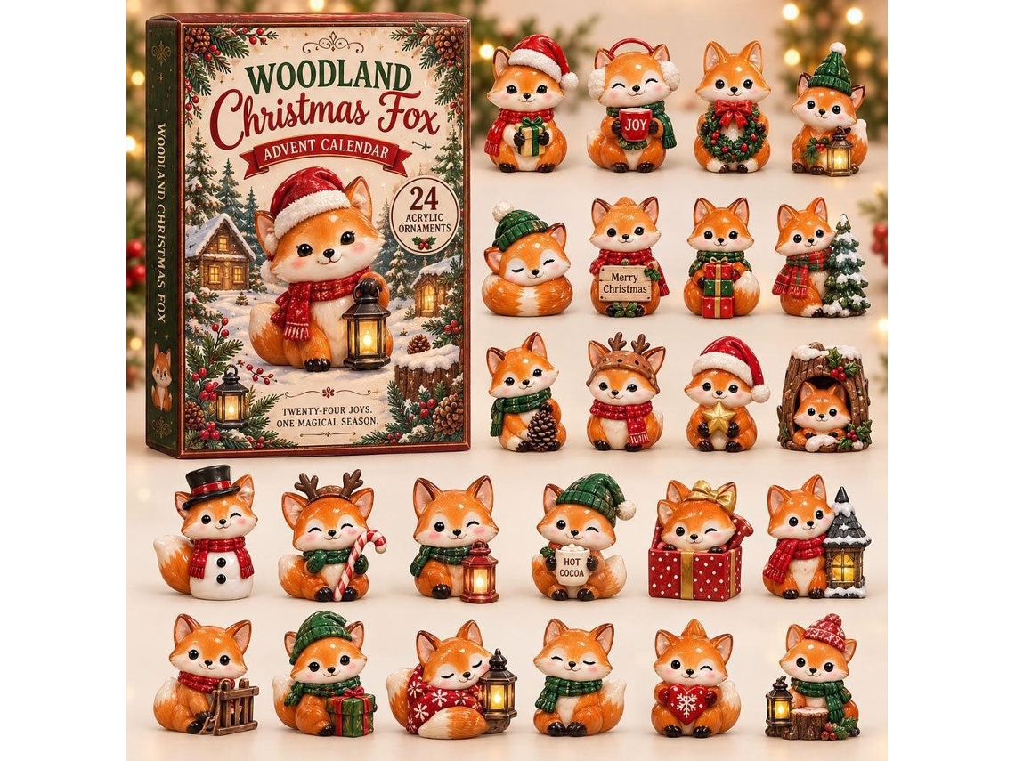 Calendário Do Advento 2d 2026 (raposas De Natal Com Lanternas)