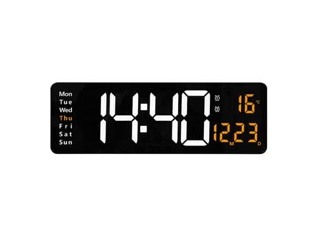 Relógio com Tela Grande de 16 Polegadas Relógio Digital Relógio de Parede Simples para Sala de Estar