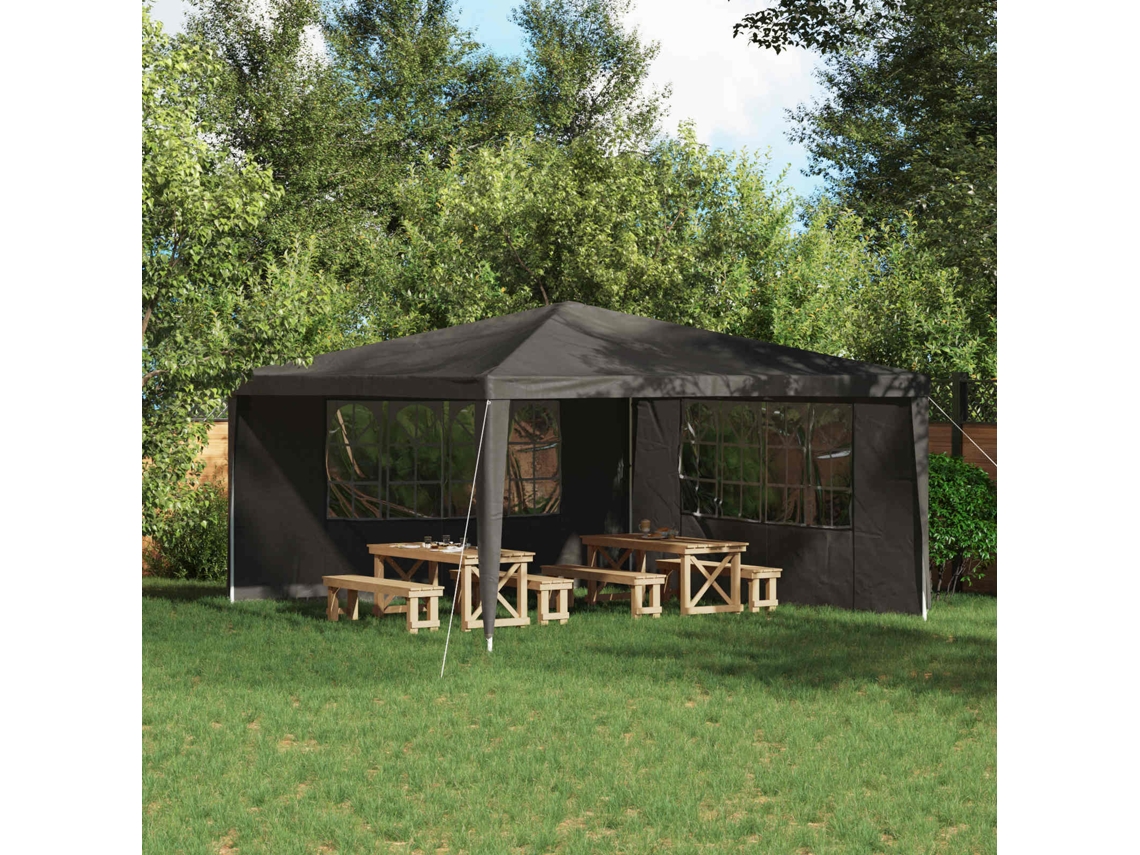 Vidaxl Lateral De Tenda Para Festa 2 Unid. 400 X 195 Cm Antracite