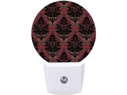 Luminária Noturna De Parede Com Sensor Crepuscular, Led Vermelho