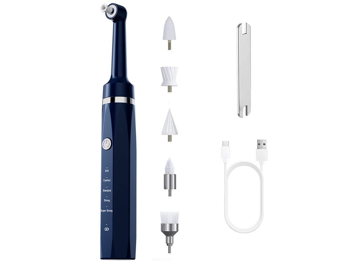Polidor Elétrico para Dentes para Uso Doméstico Mj 01a Azul turquesa com 6 Cabeças de Esfregação ZSANFS