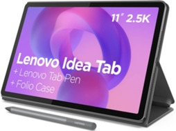 Tablet LENOVO Idea Tab (Outlet Caixa Aberta - 11'' - 256 GB - RAM: 8 GB - Wi-Fi - Cinzento) + Folio + Pen