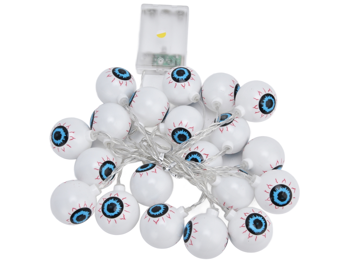 2026 20 Luces Led de Cadena 9.8ft Ojos de Fantasma Halloween para Decoración Festival Navidad Dormitorio