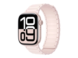 Bracelete Para Apple Watch 42/44/45/46/49mm Rosa Brilhante Cuich