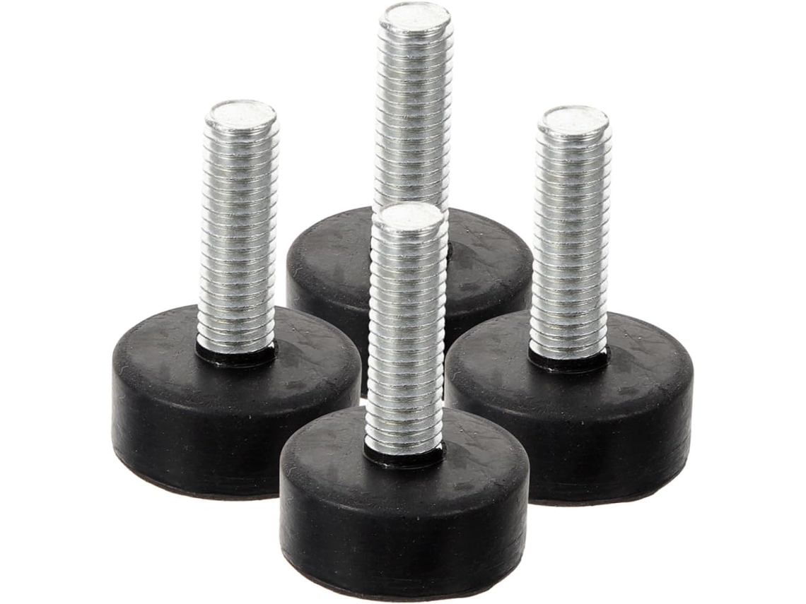 Conjunto De 4 Pés Borracha Ajustáveis Para Móveis, Resistentes, Antiderrapantes, Para Mesas E Armários, Com Parafusos