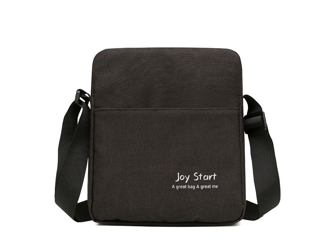 Bolsa Transversal Masculina Casual (preta), Leve E Impermeável, Em Nylon.